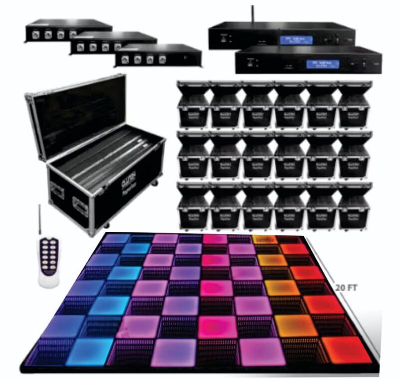 20x20 Star Dance Floor Package with 144x Clutch MagnaFloor Star Design Panels
