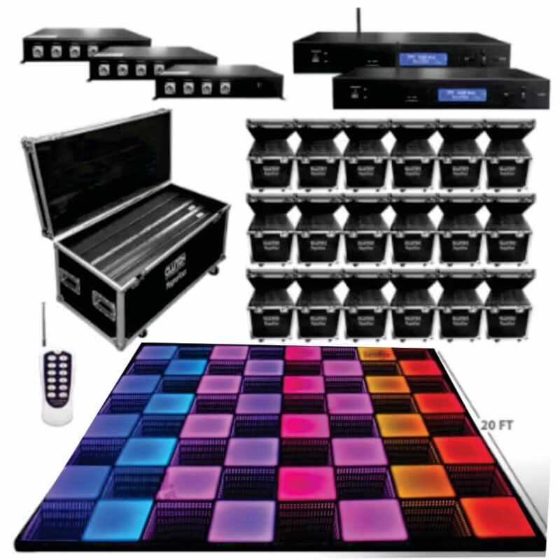 20x20 Star Dance Floor Package with 144x Clutch MagnaFloor Star Design Panels
