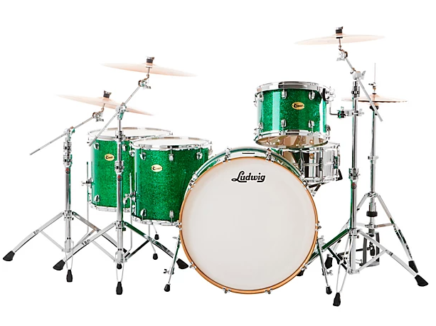 Ludwig Centennial Zep 4-Piece Shell Pack Green Sparkle