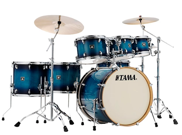 TAMA Superstar Classic CL72SBAB 7-Piece Shell Pack Blue Lacquer Burst