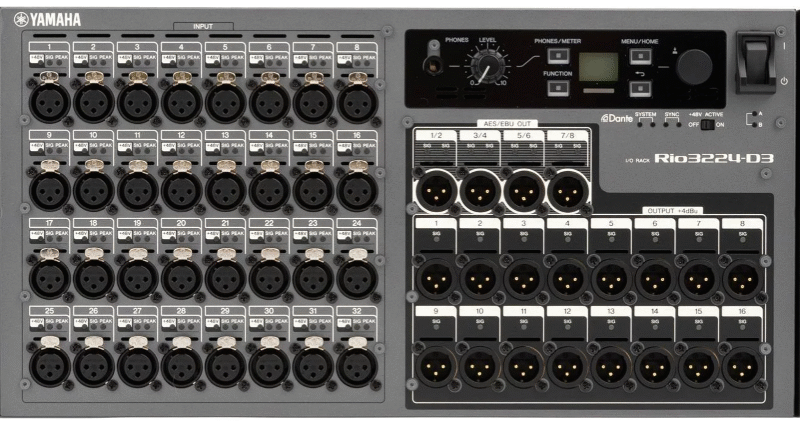 Yamaha Rio3224-D3 32-input/24-output Dante Stage Box