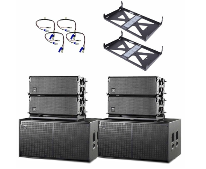 (4) DAS Event-208A Dual 8" Powered Line Array Speakers & (2) Event 218A Dual 18" Powered Subwoofers Package