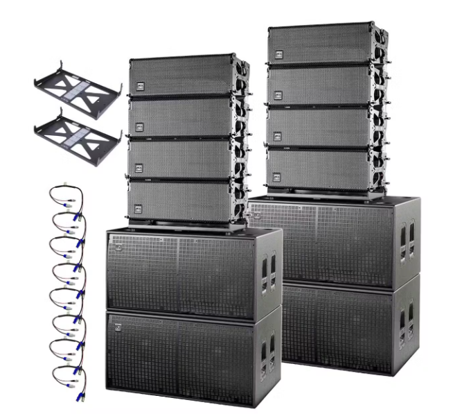 (8) DAS Event-208A Dual 8" Powered Line Array Speakers & (4) Event 218A Dual 18" Powered Subwoofers Package