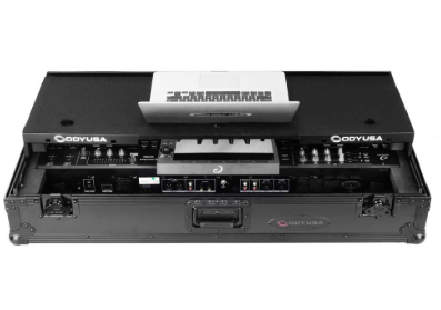 Flight Case with Glide Style Laptop Platform and Wheels